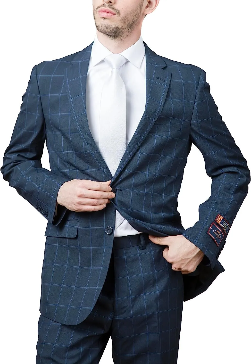 Adam Baker Men's Regular Fit 2-Piece Single Breasted Suit