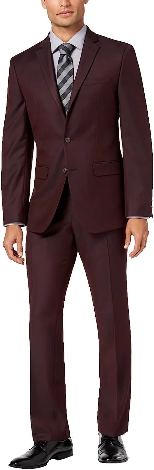 Adam Baker Men's Regular Fit 2-Piece Single Breasted Suit