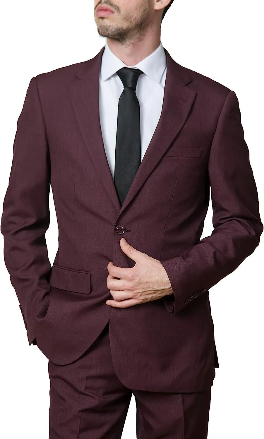Adam Baker Men's Regular Fit 2-Piece Single Breasted Suit