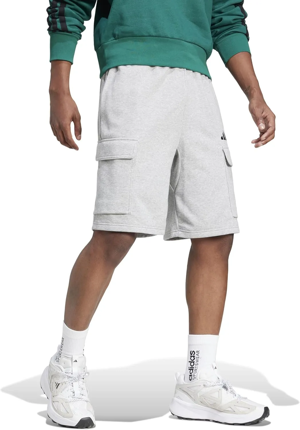 adidas Men's Essentials Feel Cozy French Terry Cargo Shorts
