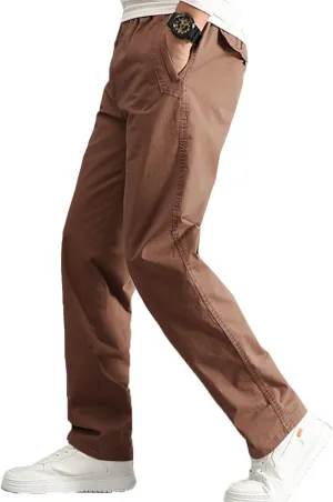 AIFARLD Mens Cargo Pants Elastic Waist Pants Sport Jogger Long Trousers for Hiking Fishing Running Workout