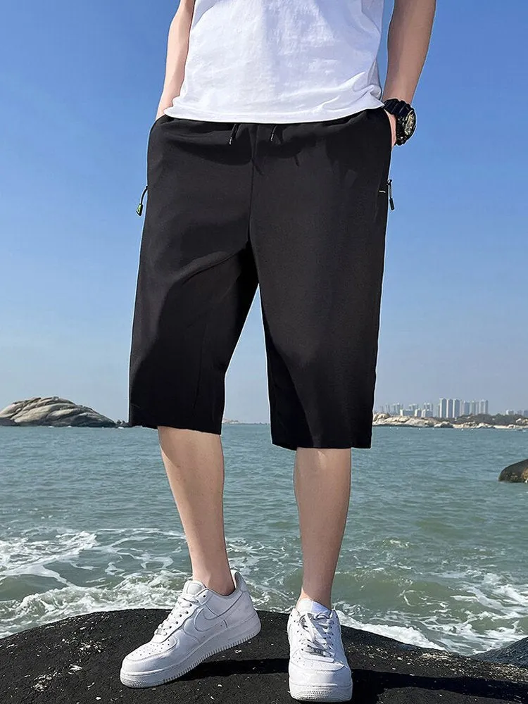 Alohadaddy Easy Washable Quick Dry Men's Shorts Loose Casual Breathable Large Size Outdoor Swim Trunks