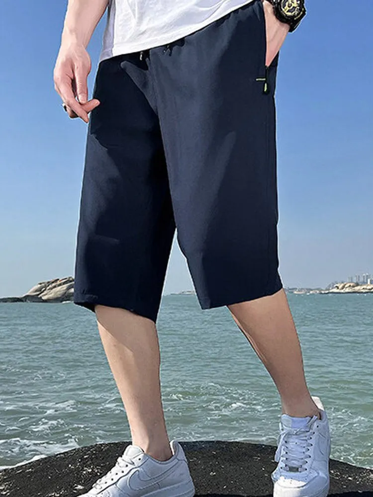 Alohadaddy Easy Washable Quick Dry Men's Shorts Loose Casual Breathable Large Size Outdoor Swim Trunks