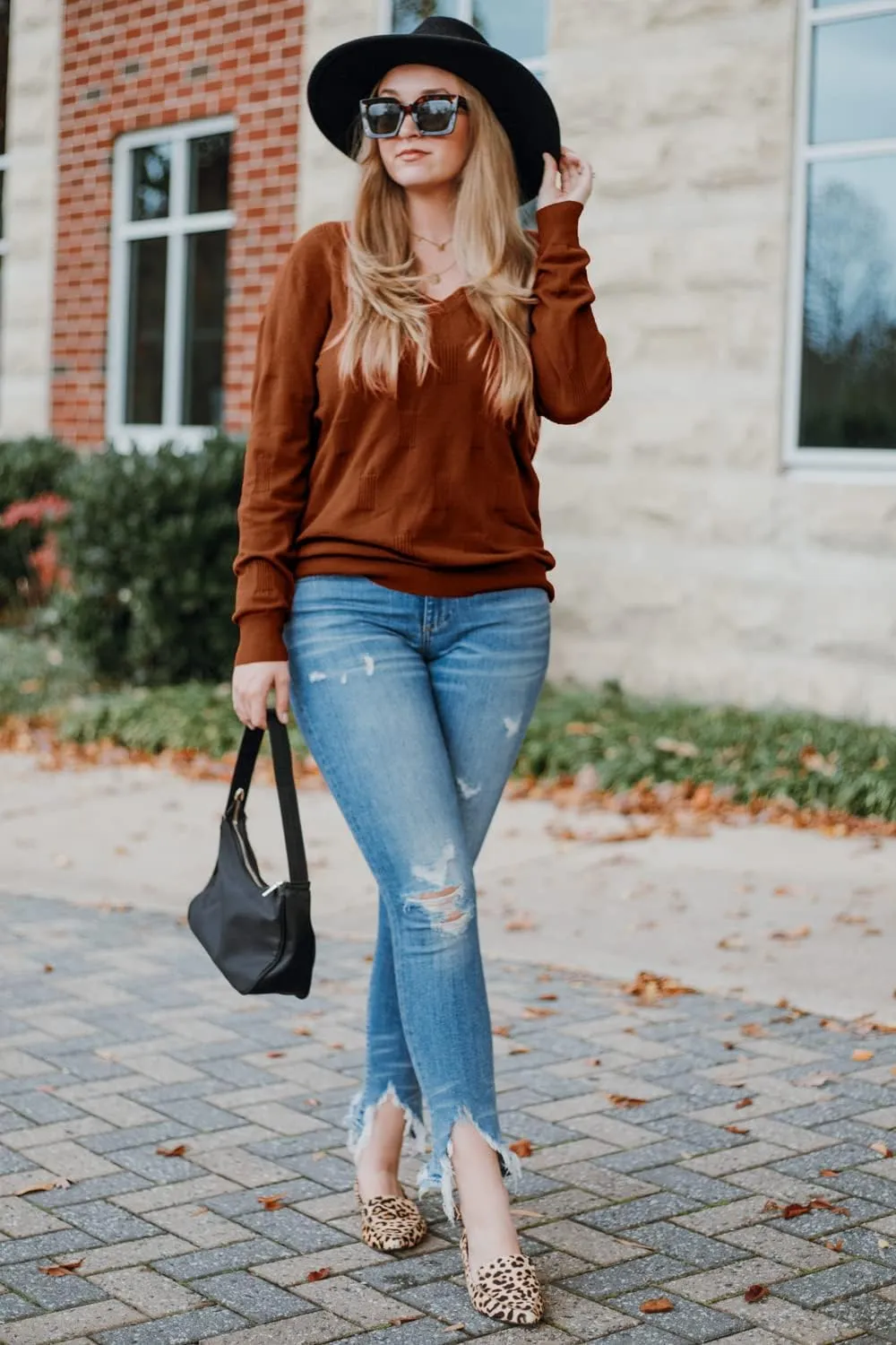 Arach&Cloz Women 2025 Fashion V Neck Long Sleeve Shirts Blouse Knit Casual Pullover Spring Sweater Top Cozy Clouds XS-3XL
