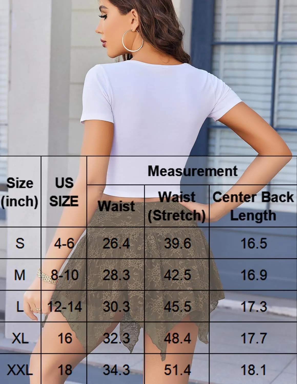 Avidlove Lace Mini Skirts for Women Flowy Skirt Y2k Layered Asymmetrical Short Skirt