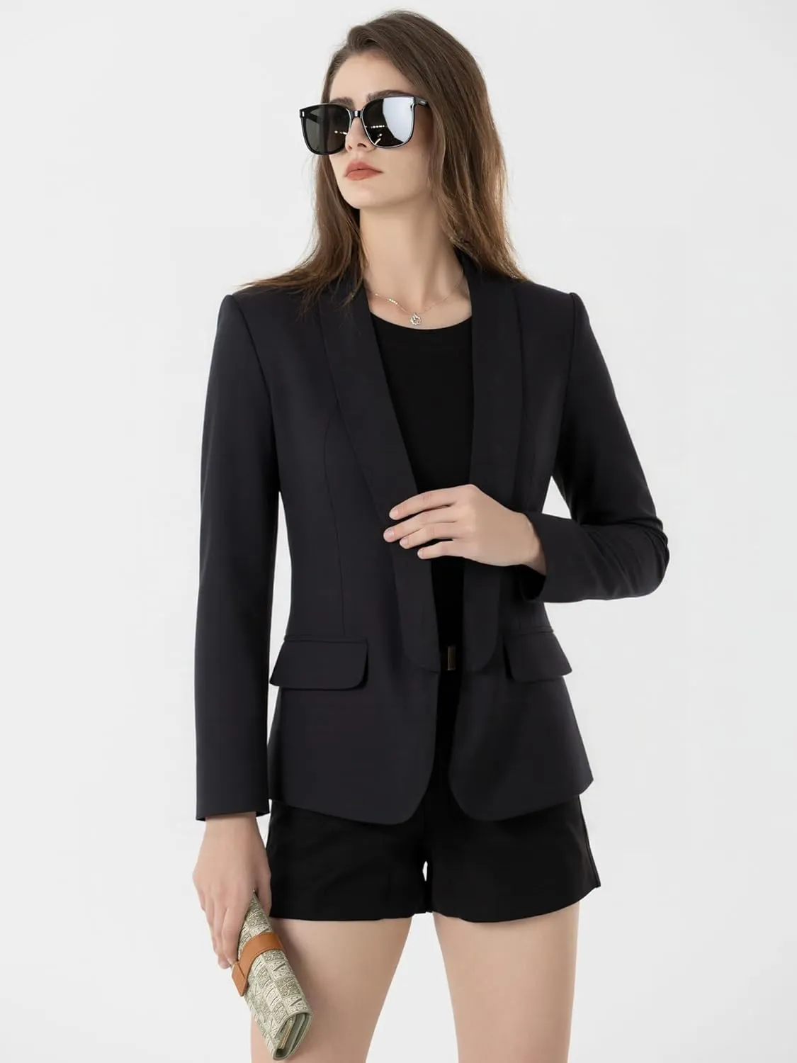 Beninos Womens Casual Long Sleeve Blazer Jackets with No Button