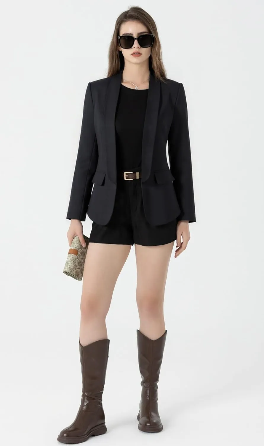 Beninos Womens Casual Long Sleeve Blazer Jackets with No Button