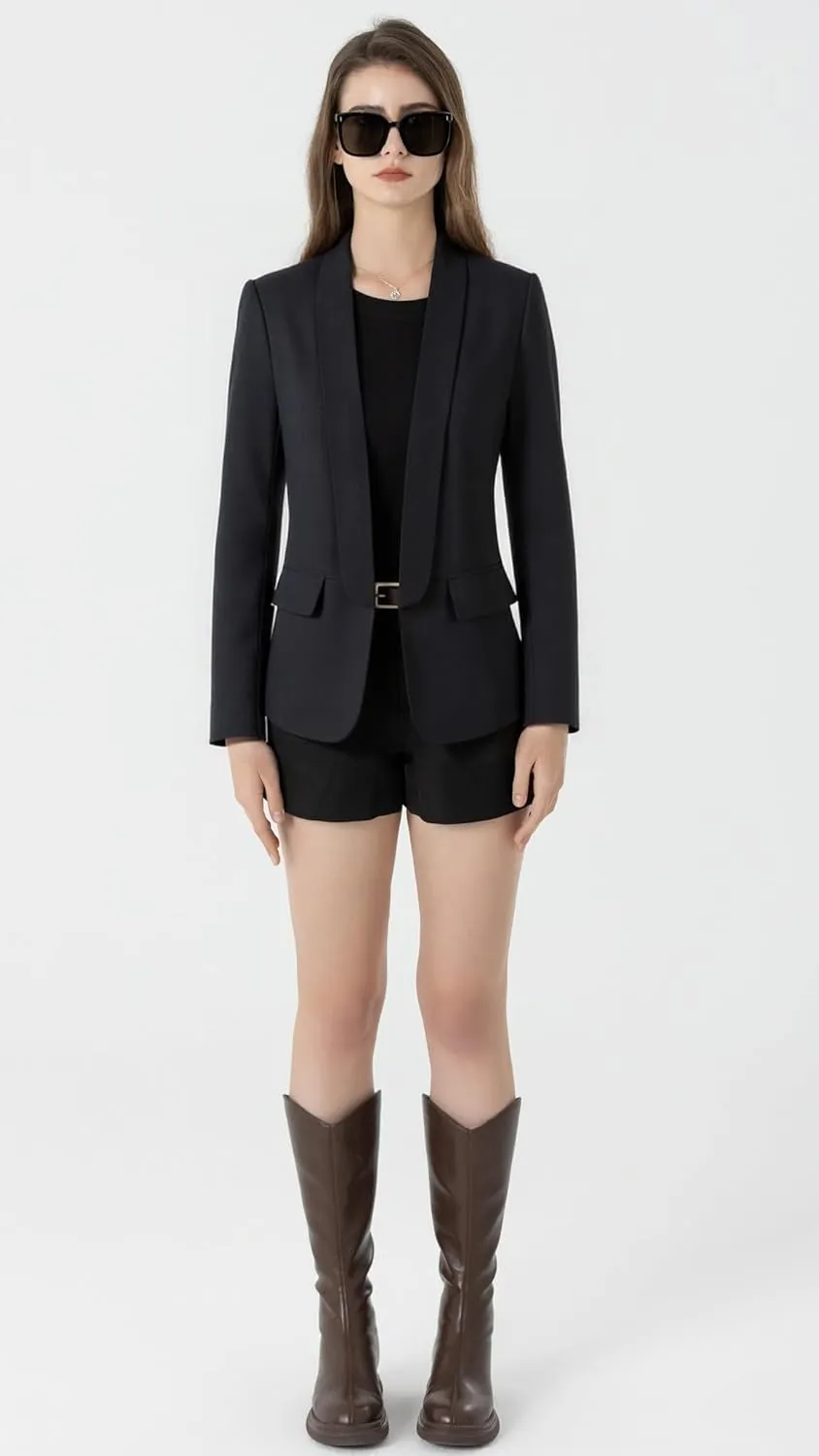 Beninos Womens Casual Long Sleeve Blazer Jackets with No Button
