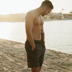 Black Camo Elastic Shorts