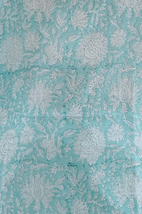 Blue Cotton Candy Block Printed Night Suit