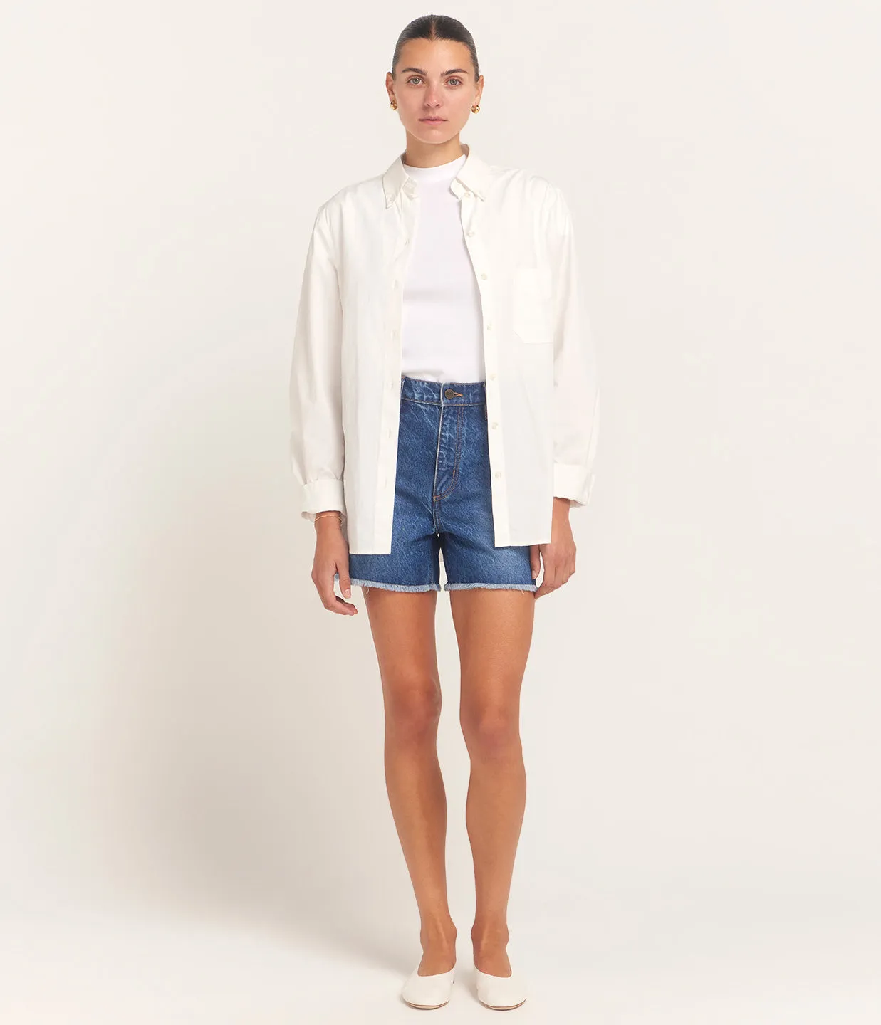 Boy Friend Shirt in White
