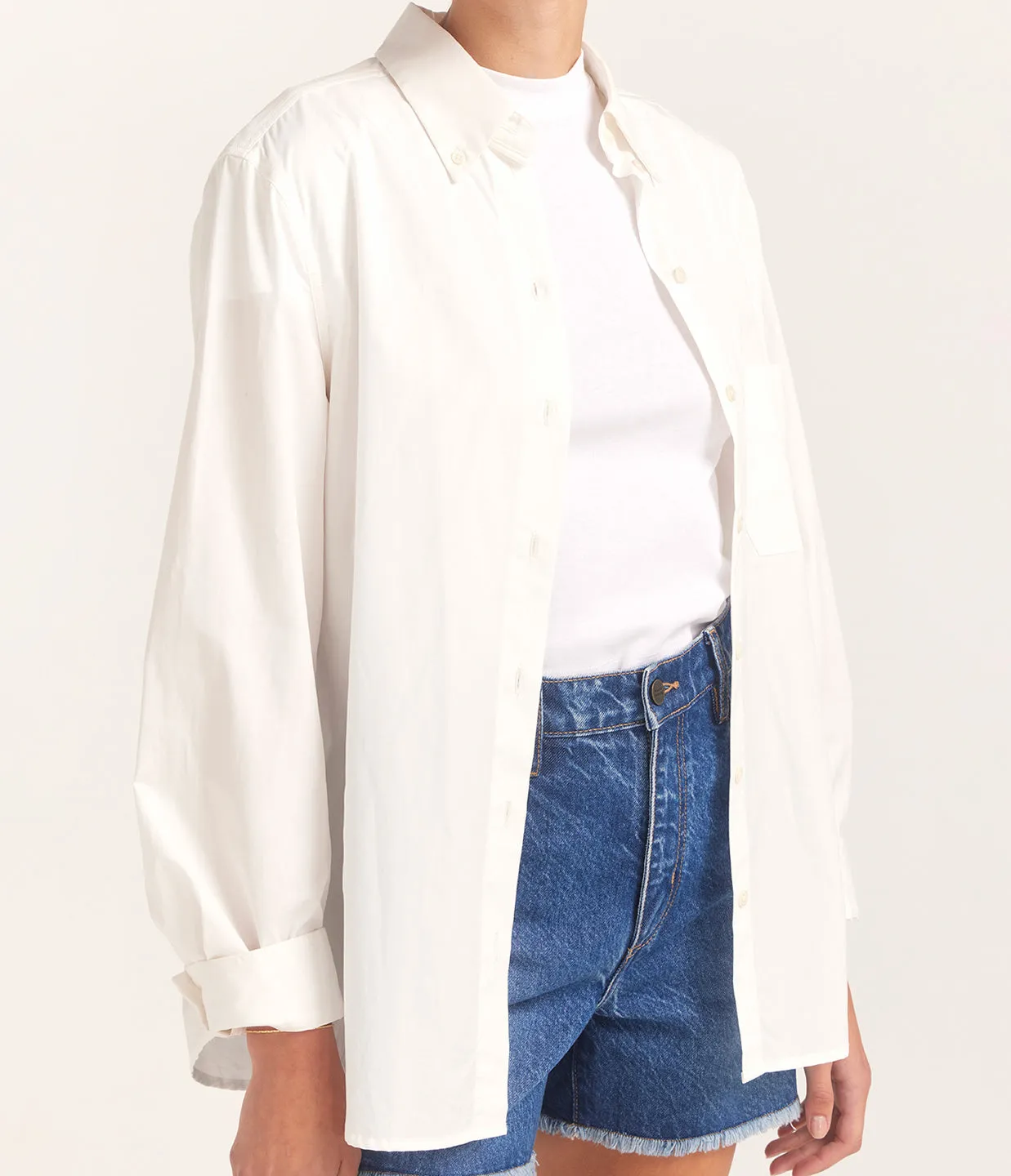 Boy Friend Shirt in White