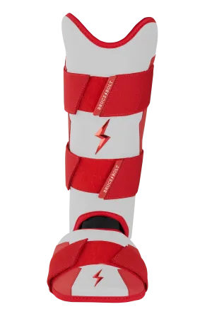 BRUCE BOLT Chrome Series Leg Guard - RED