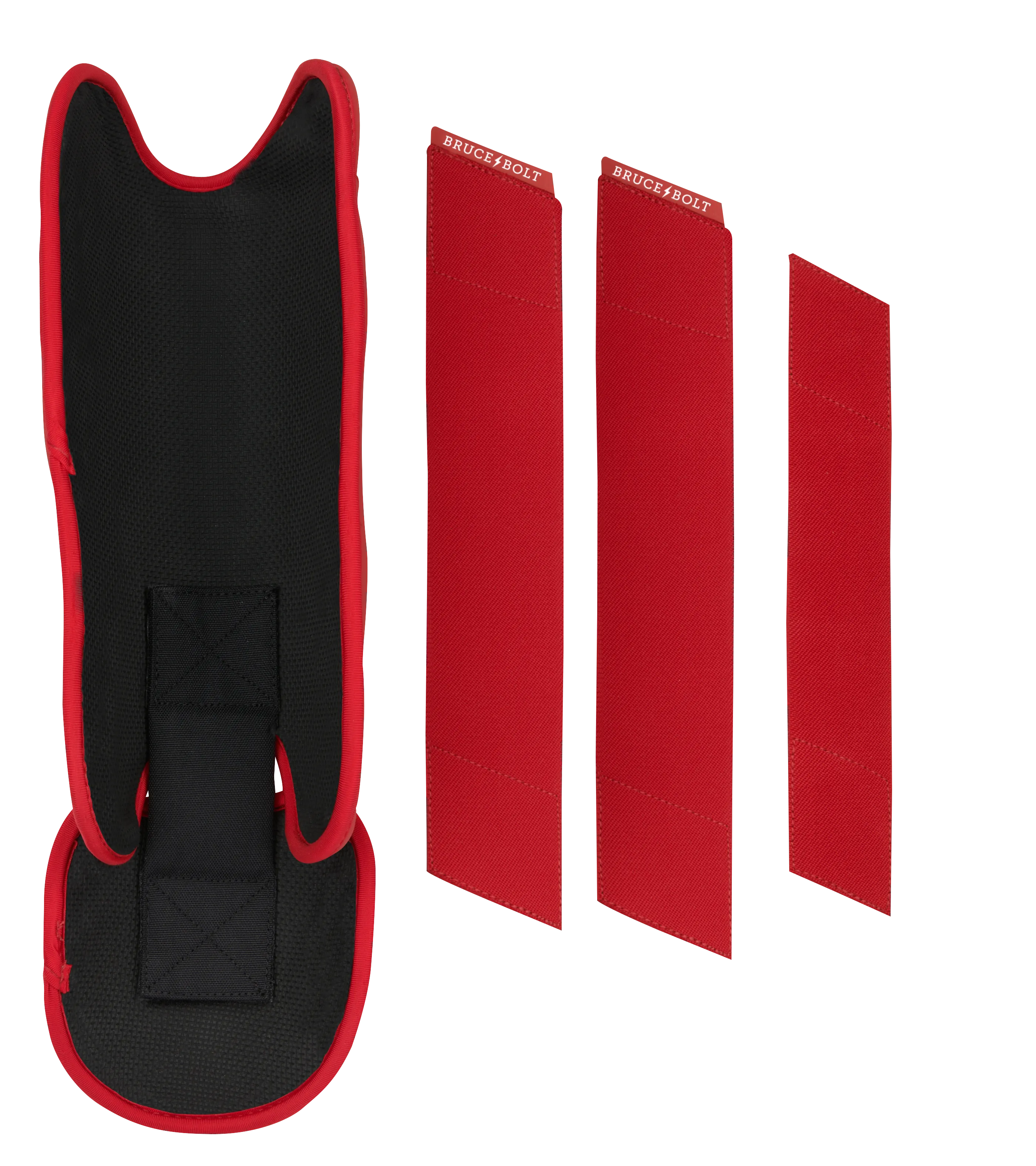 BRUCE BOLT Chrome Series Leg Guard - RED