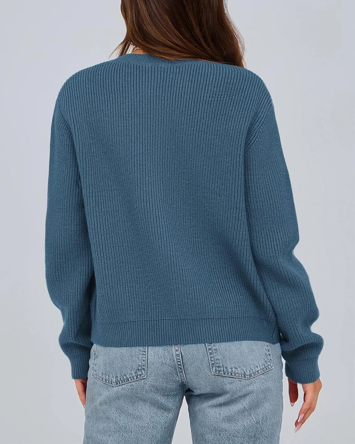 BTFBM Cardigan Sweaters for Women Trendy 2025 Fall Open Front Long Sleeve Button Down Bow Knot Cropped Lady Jacket