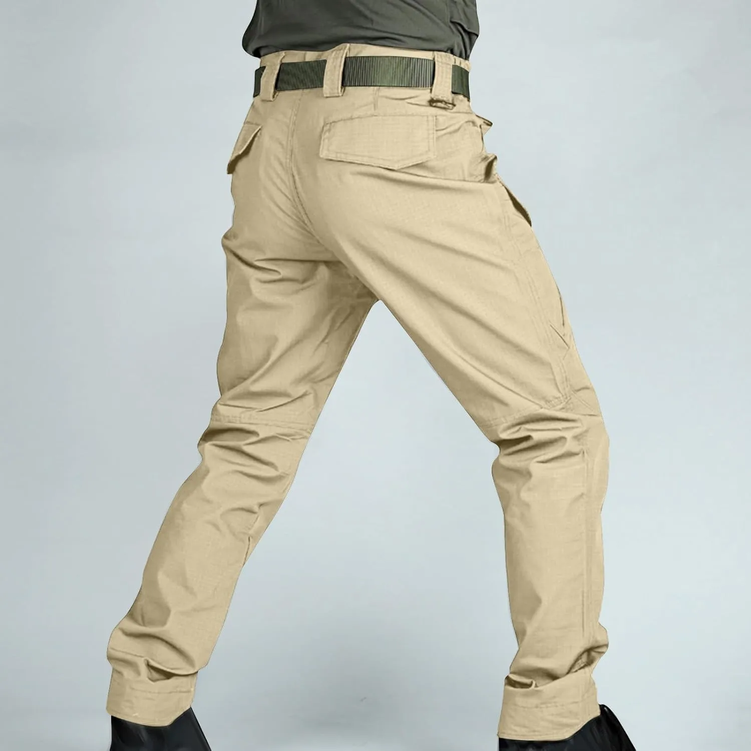 Cargo Pants Mens Fashion Camouflage Chino Trousers Elastic Waist Drawstring Tapered Jogger Gym Athletic Pants Outdoor