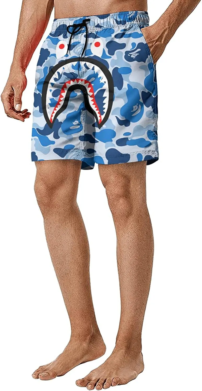 Casual Athletic Blue Quick Dry Men's Shorts