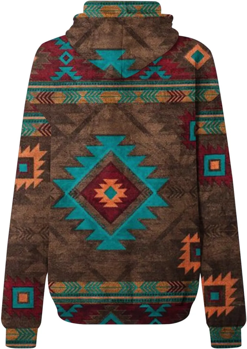 Ceboyel Women Western Aztec Hoodies Fashion Sweatshirt Pullover Ethnic Vintage Graphic Shirts Tops Causal Fall Clothes