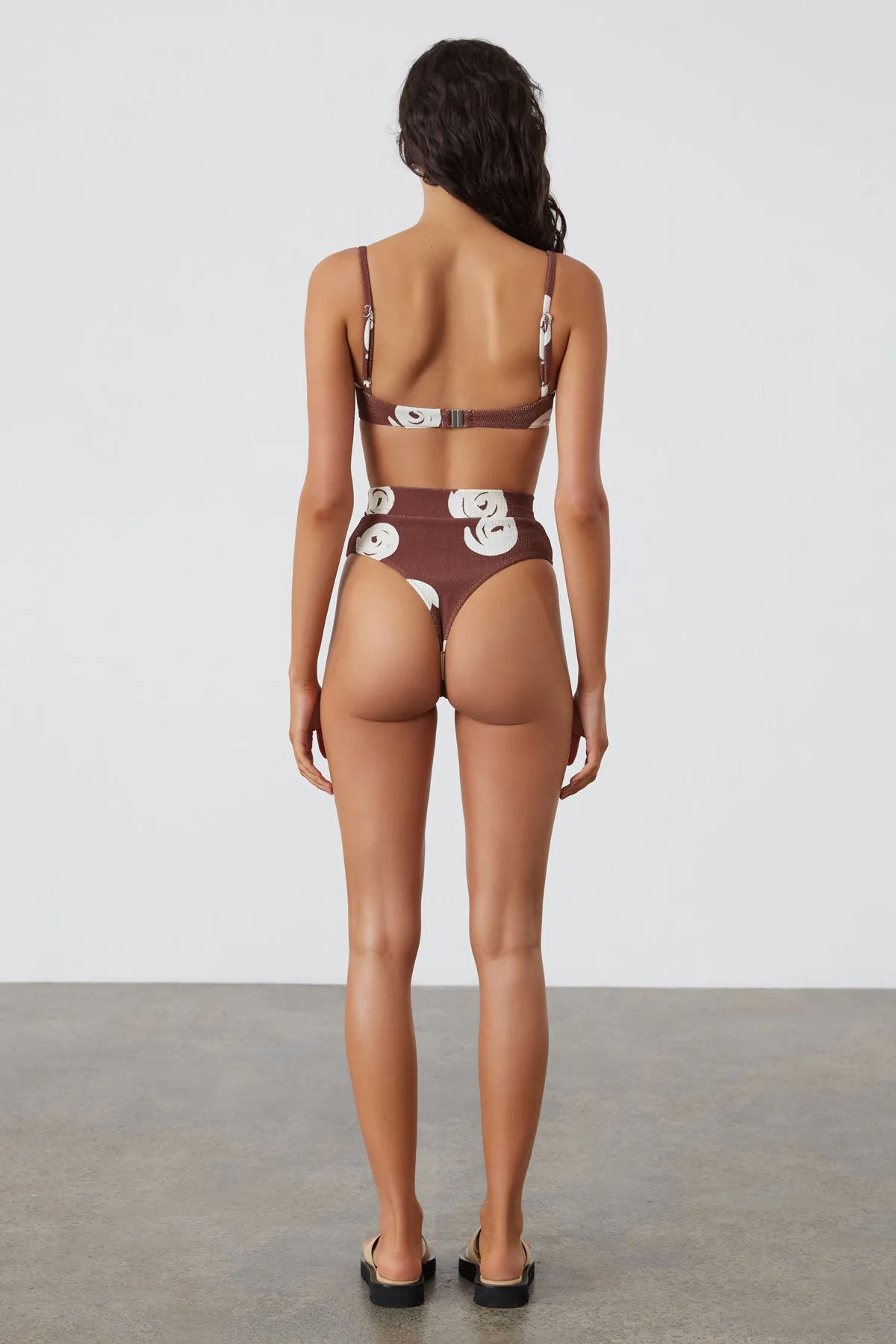 Cocoa Swirl Textured Balconette Bra Cup
