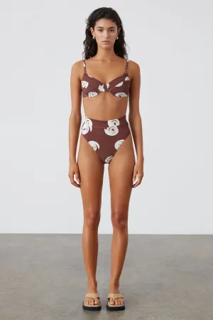 Cocoa Swirl Textured Balconette Bra Cup