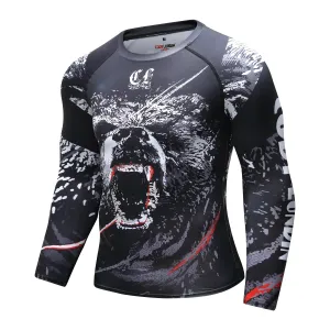 Cody Lundin - " The GRIZZ "  -  Long Sleeve MMA  Compression  Shirt / Rash Guard