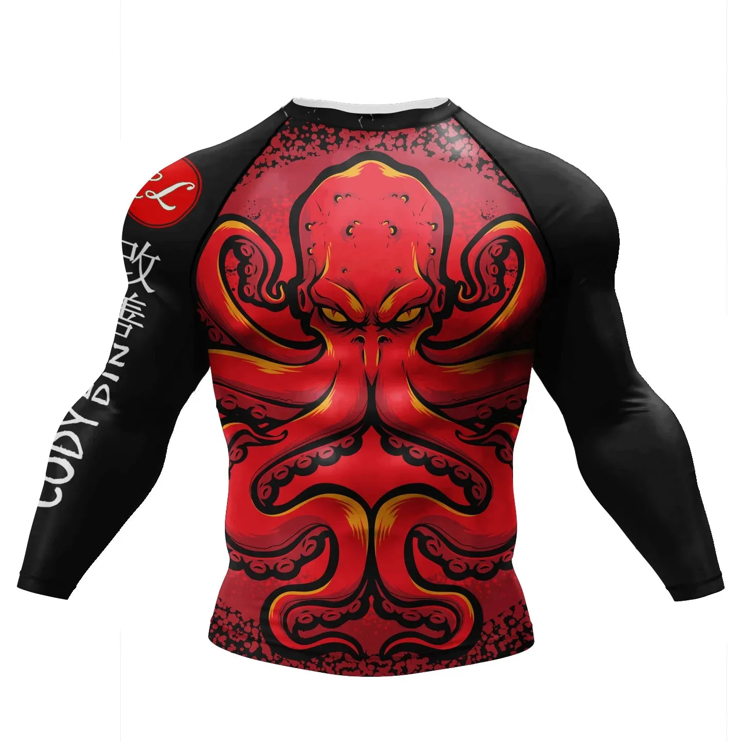 Cody Lundin - " The KRAKEN "  -  Long Sleeve MMA Compression  Shirt / Rash Guard