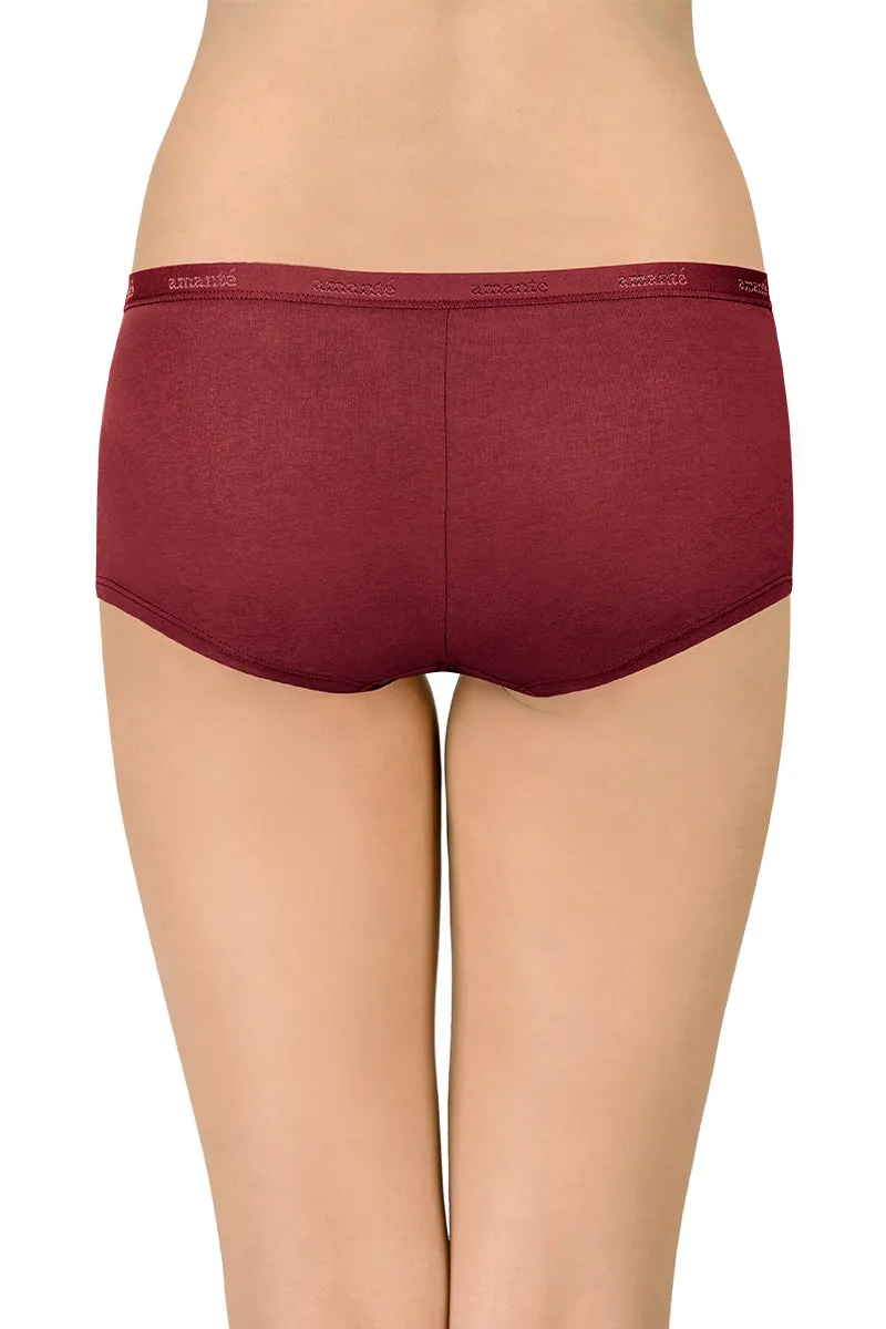 Cotton Boyshort Brief Solid Pack of 3 (Combo 1)