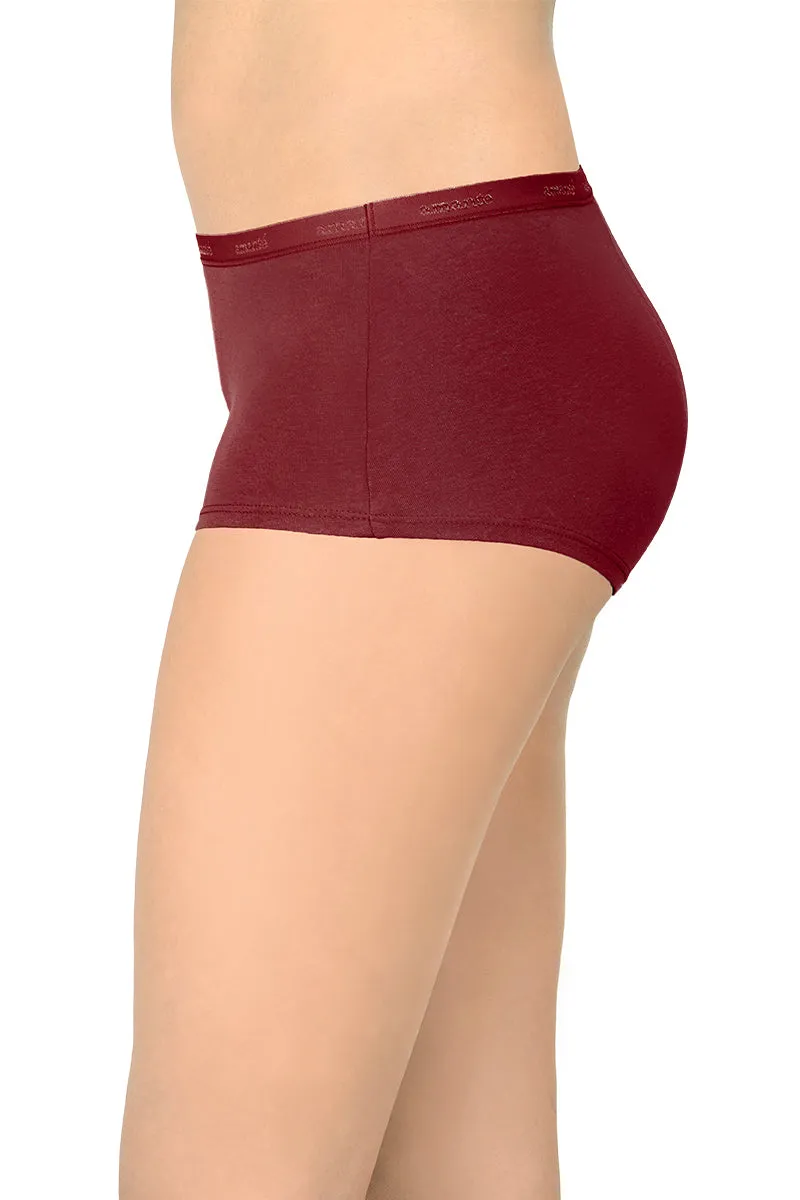Cotton Boyshort Brief Solid Pack of 3 (Combo 1)