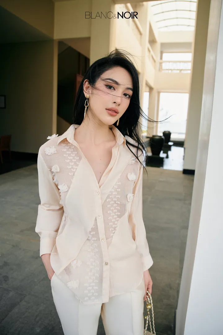 Cream Taffeta Pant SA