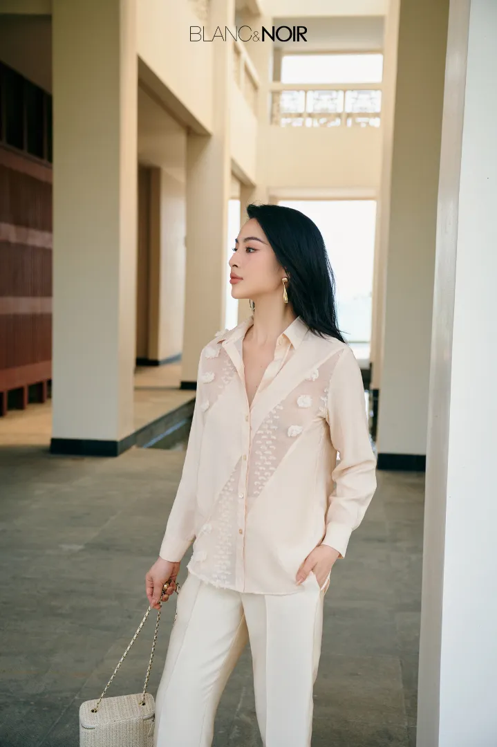 Cream Taffeta Pant SA