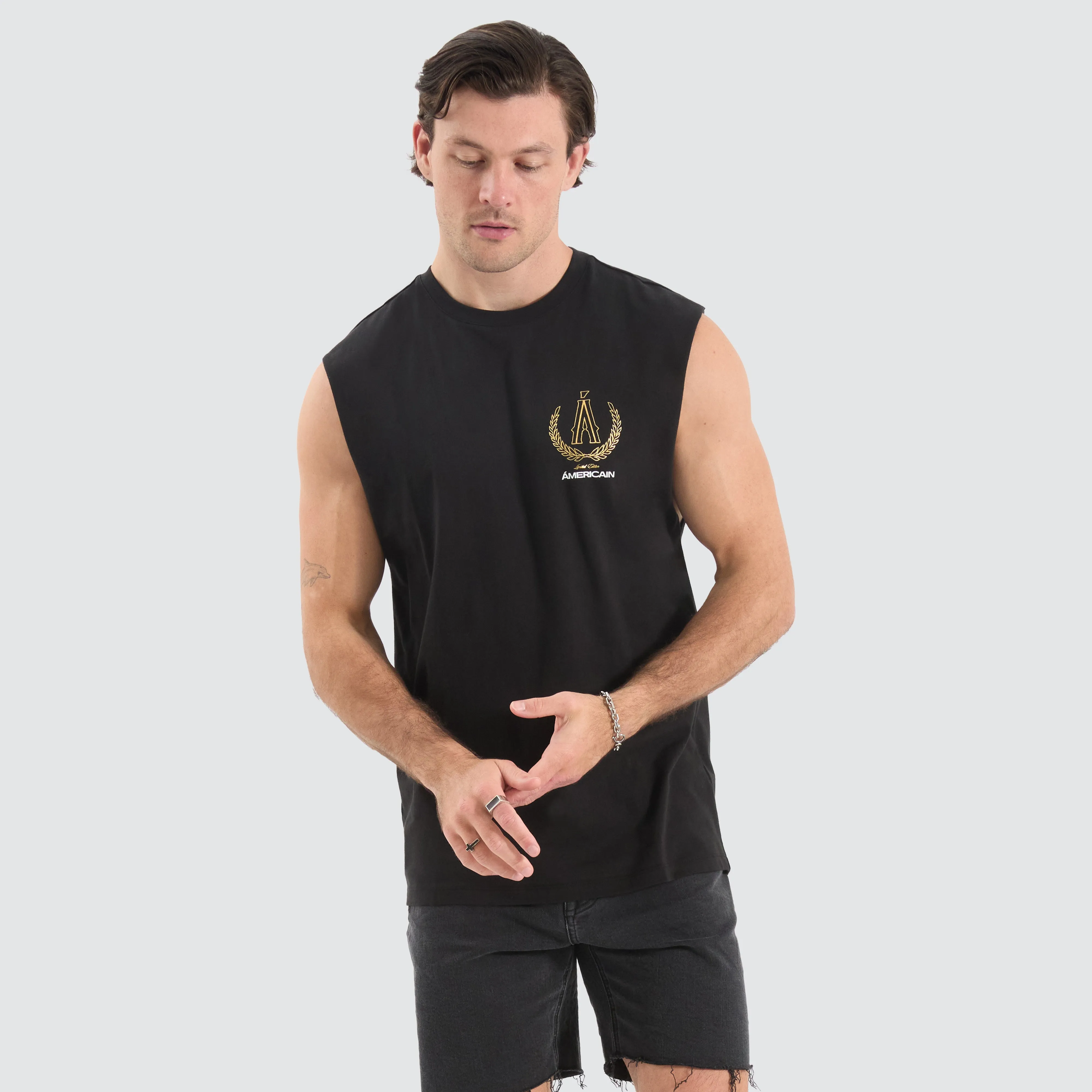 Dragonfire Scoop Back Muscle Jet Black