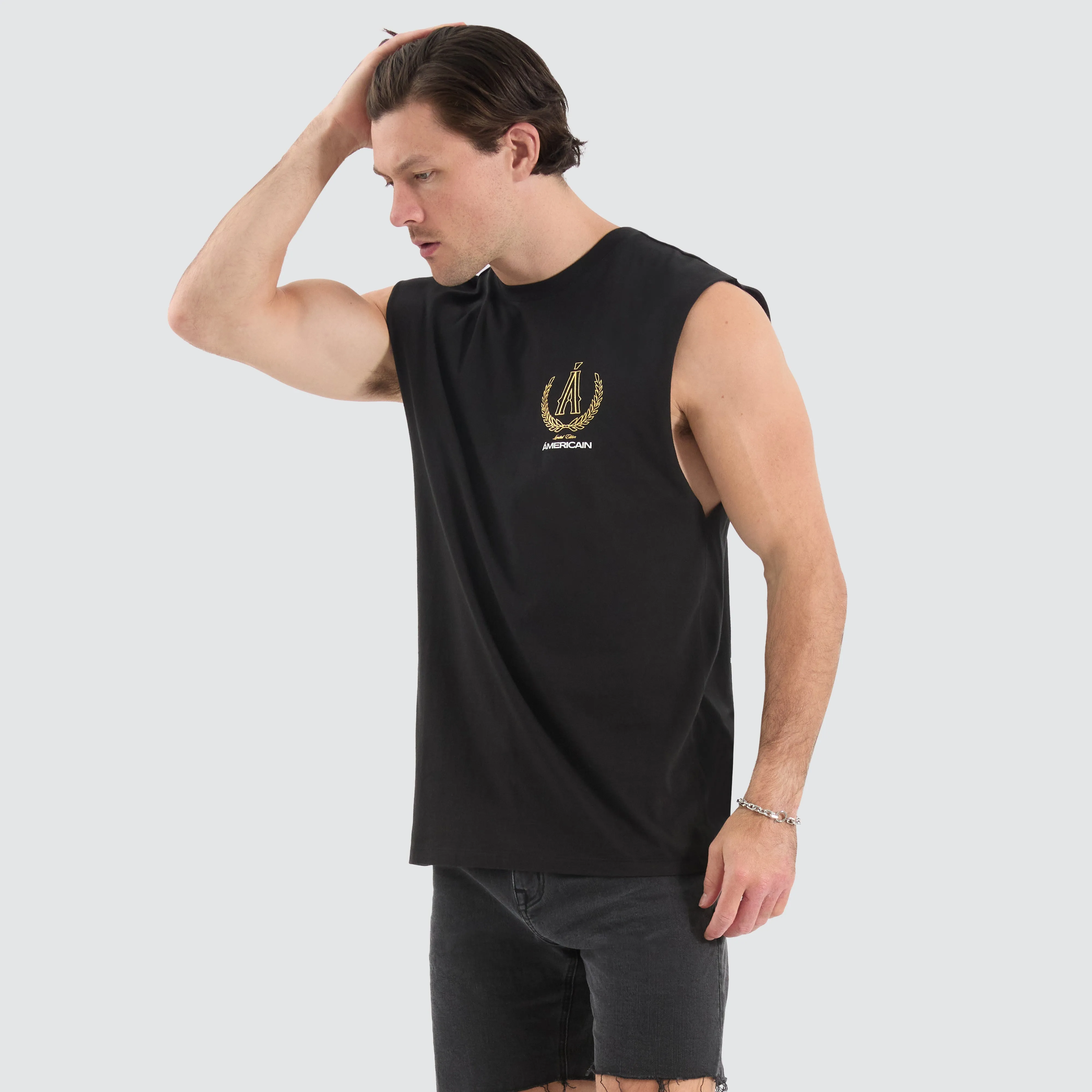 Dragonfire Scoop Back Muscle Jet Black