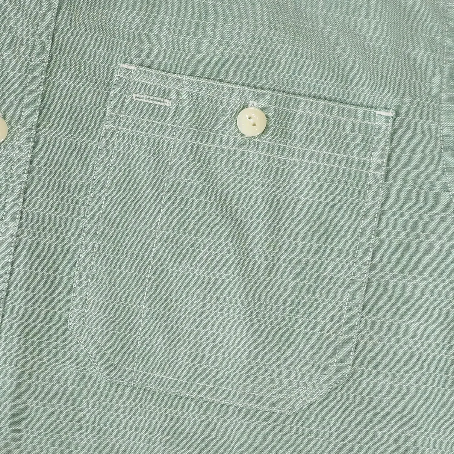 Dubinik Chambray Shirt Men Long Sleeve Cotton Work Shirts with 2 Pockets Casual Button Down