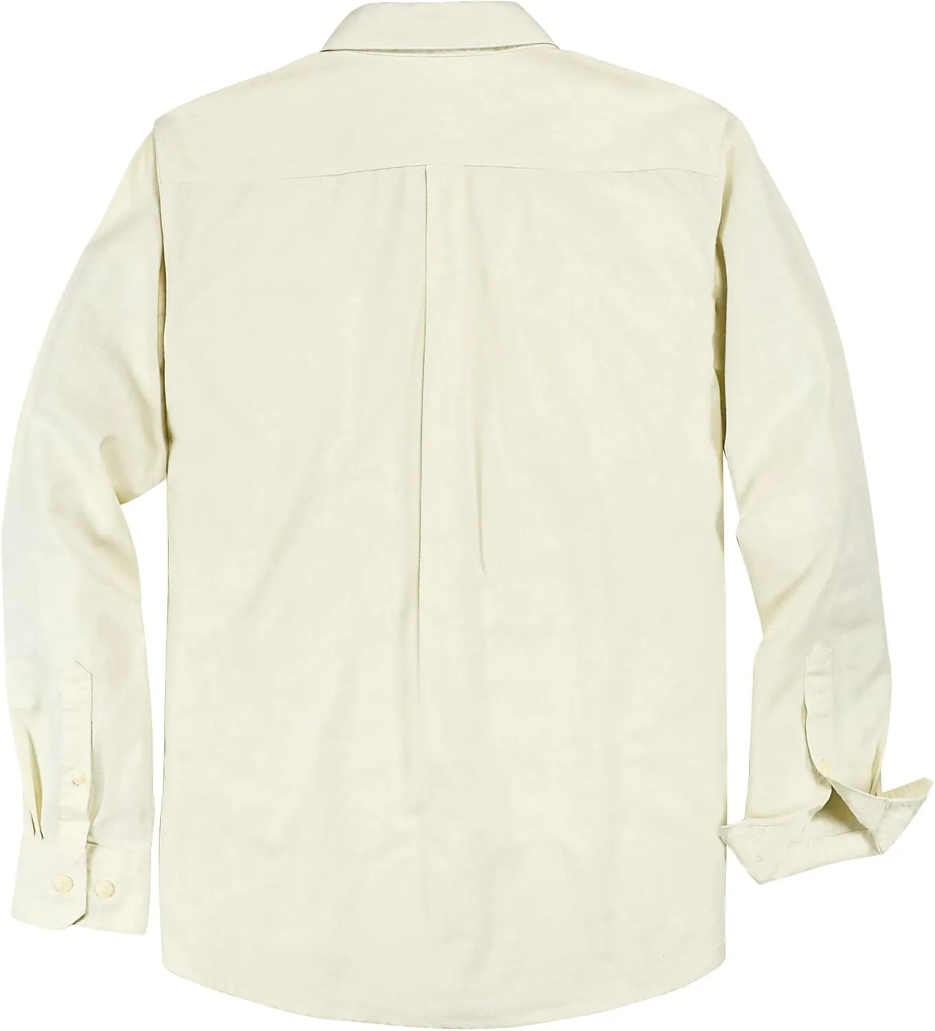 Dubinik Chambray Shirt Men Long Sleeve Cotton Work Shirts with 2 Pockets Casual Button Down