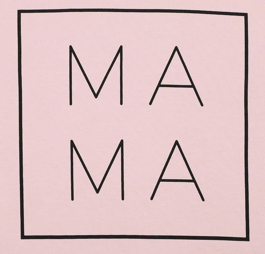 EGELEXY Mama Sweatshirt Women Funny Letter Print Mom Life Blouse Tops Casual Long Sleeve Pullover Tees