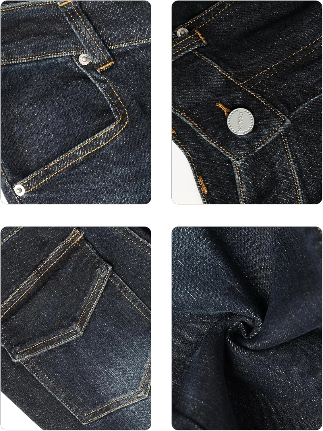 EMMIOL Women's Mid-High Rise Flared Bell Bottom Stretch Jeans Boyfriends Jeans Y2K 90s Denim Pants