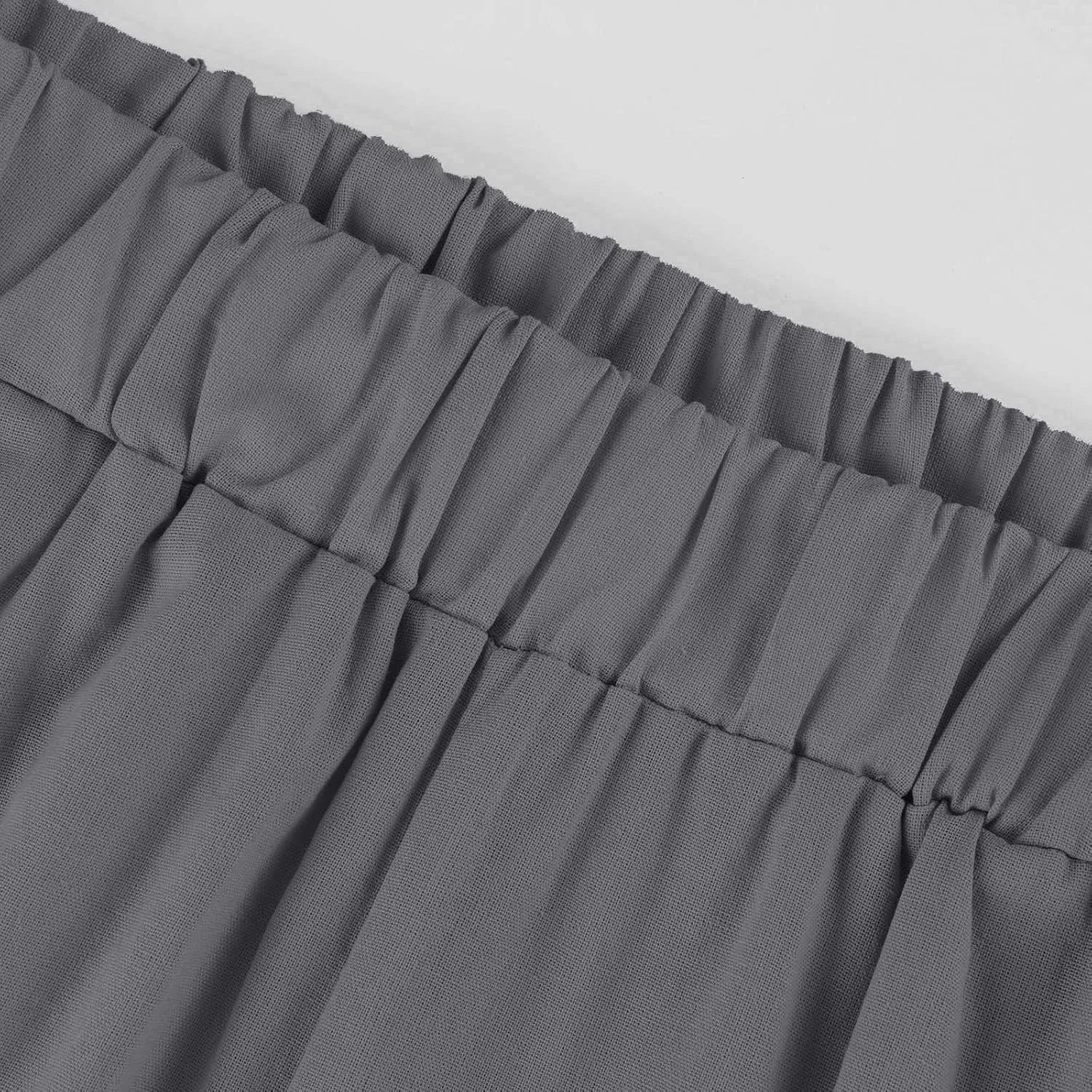 eoeioa Gauze Pants for Women Casual Summer Elastic Waist Ankle Pants Casual Baggy Comfy Beach Trouser with Pockets