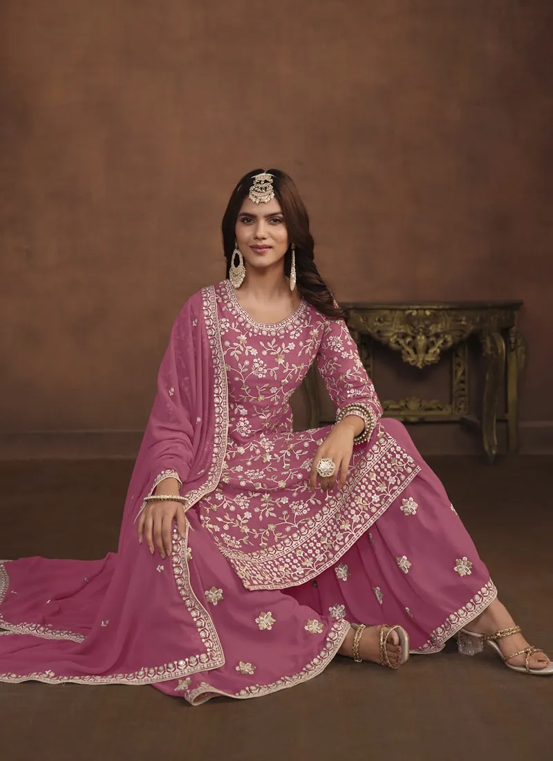 Faux Georgette Designer Sharara Suit
