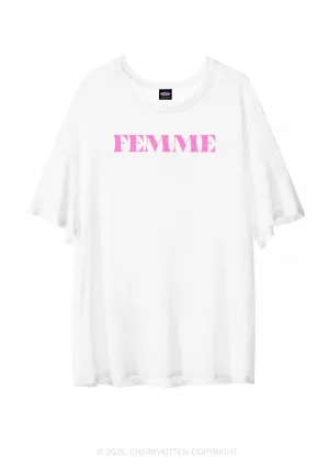 Femme Pride Y2K Sheer Boyfriend Tee Cherrykitten