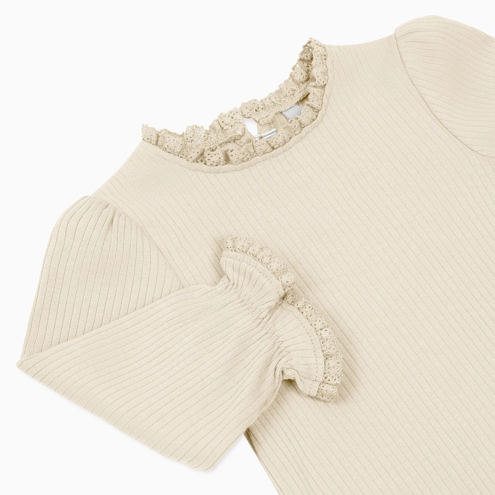 Frilled Ribbed Bodysuit
