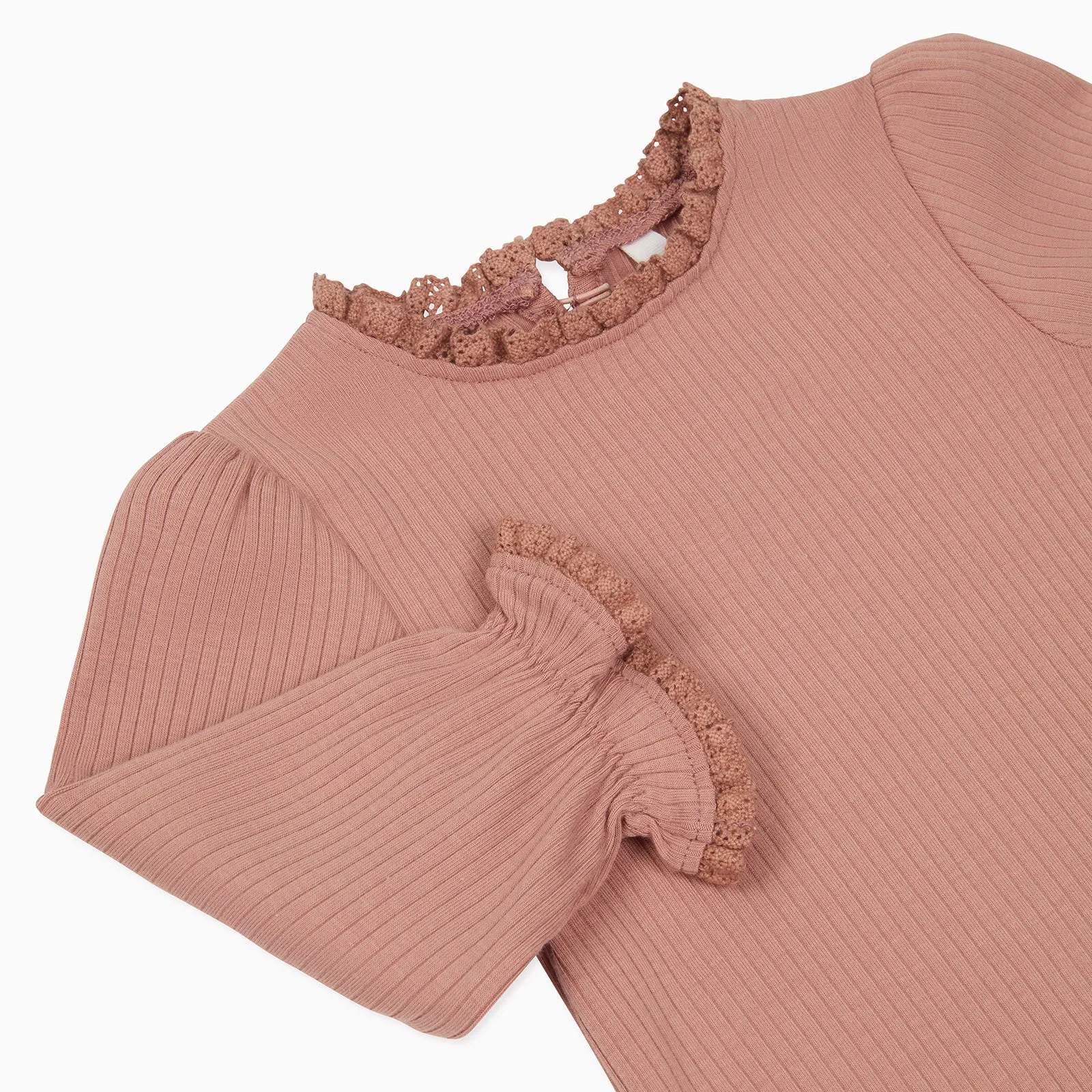 Frilled Ribbed Bodysuit
