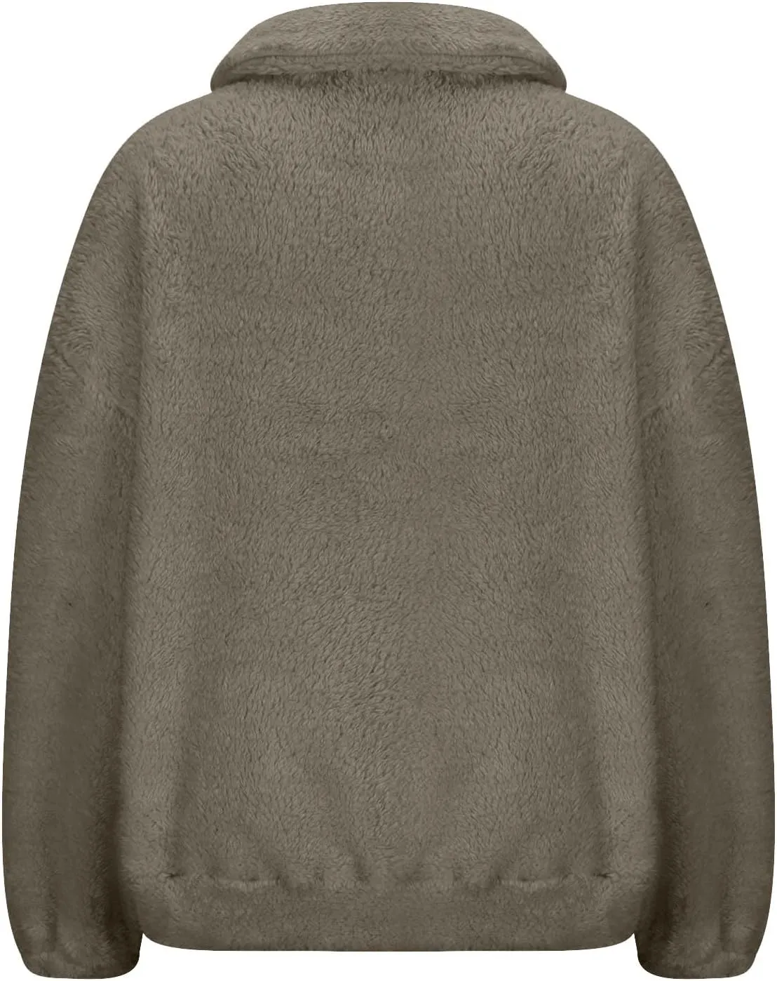 Fuzzy Fleece Sweatshirt For Women Casual Loose Half Zip Up Sherpa Pullover Sweater Warm Fall Winter Outfits