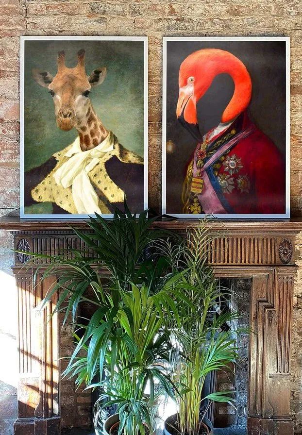 Giraffe Portrait Print