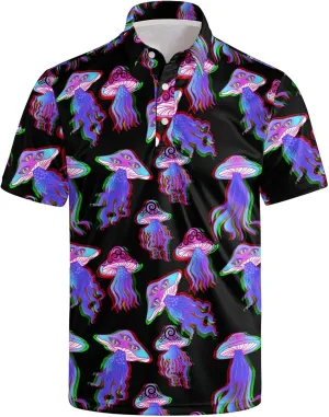 Golf Shirts for Men Dry Fit Classic Sunglass Rubber Duck Short Sleeve Casual Outfit Polo Shirt