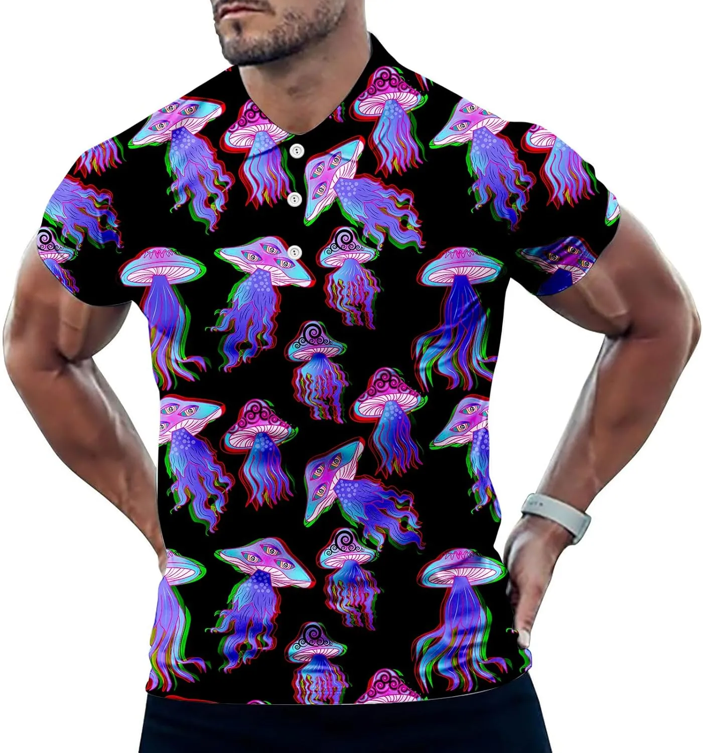 Golf Shirts for Men Dry Fit Classic Sunglass Rubber Duck Short Sleeve Casual Outfit Polo Shirt