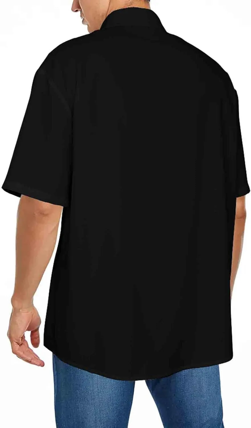 Hodaweisolp Men's Casual Short Sleeve Button Down Bowling Summer Loose Hawaiian Beach Shirts