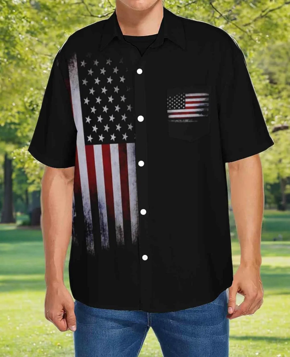Hodaweisolp Men's Casual Short Sleeve Button Down Bowling Summer Loose Hawaiian Beach Shirts