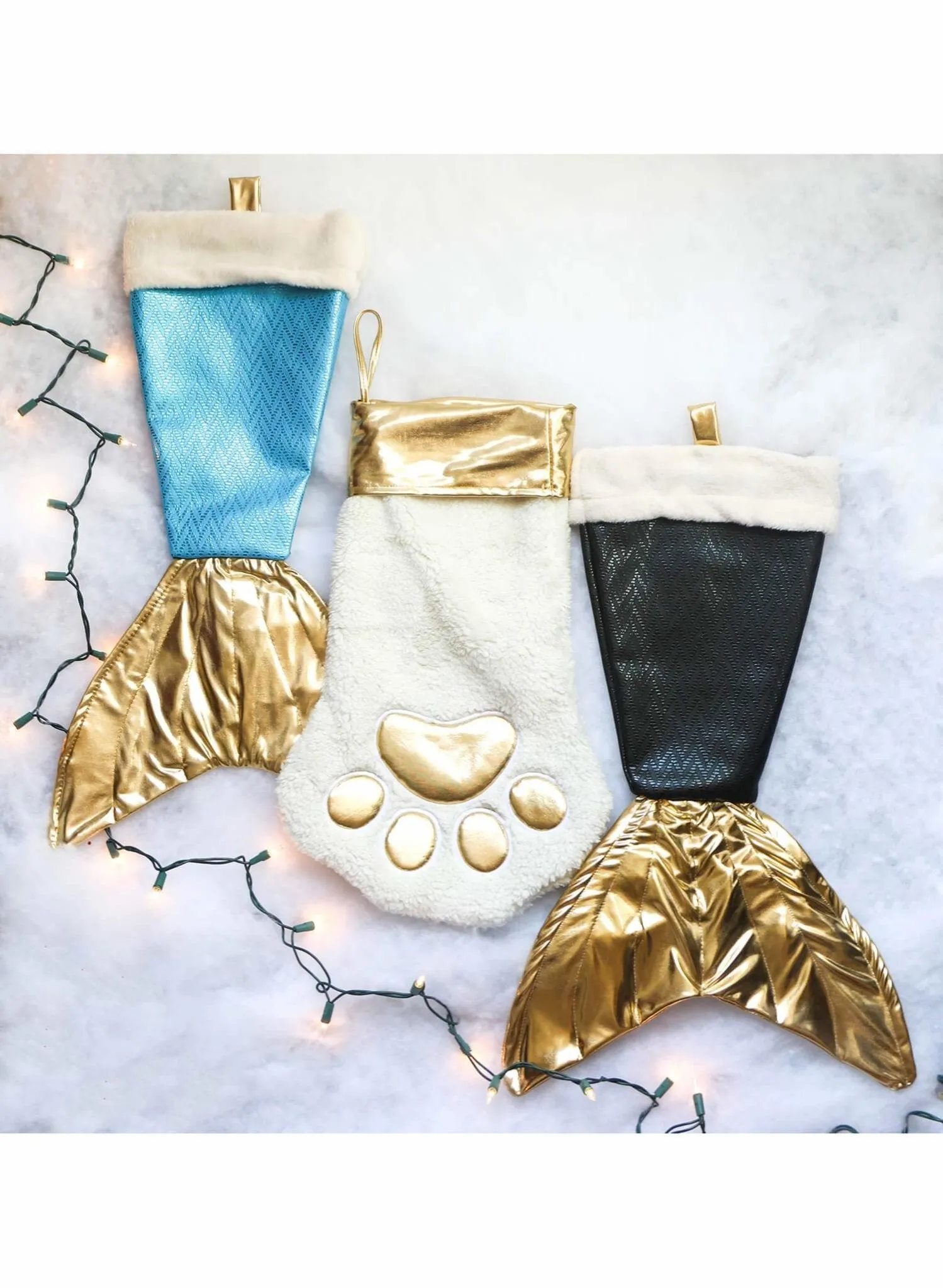 Holiday Stocking - Black Mermaid