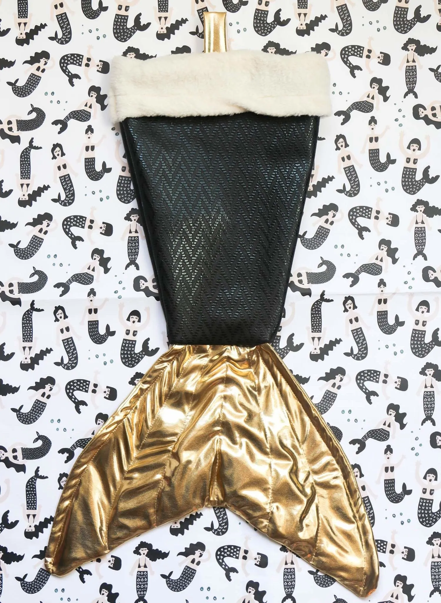 Holiday Stocking - Black Mermaid