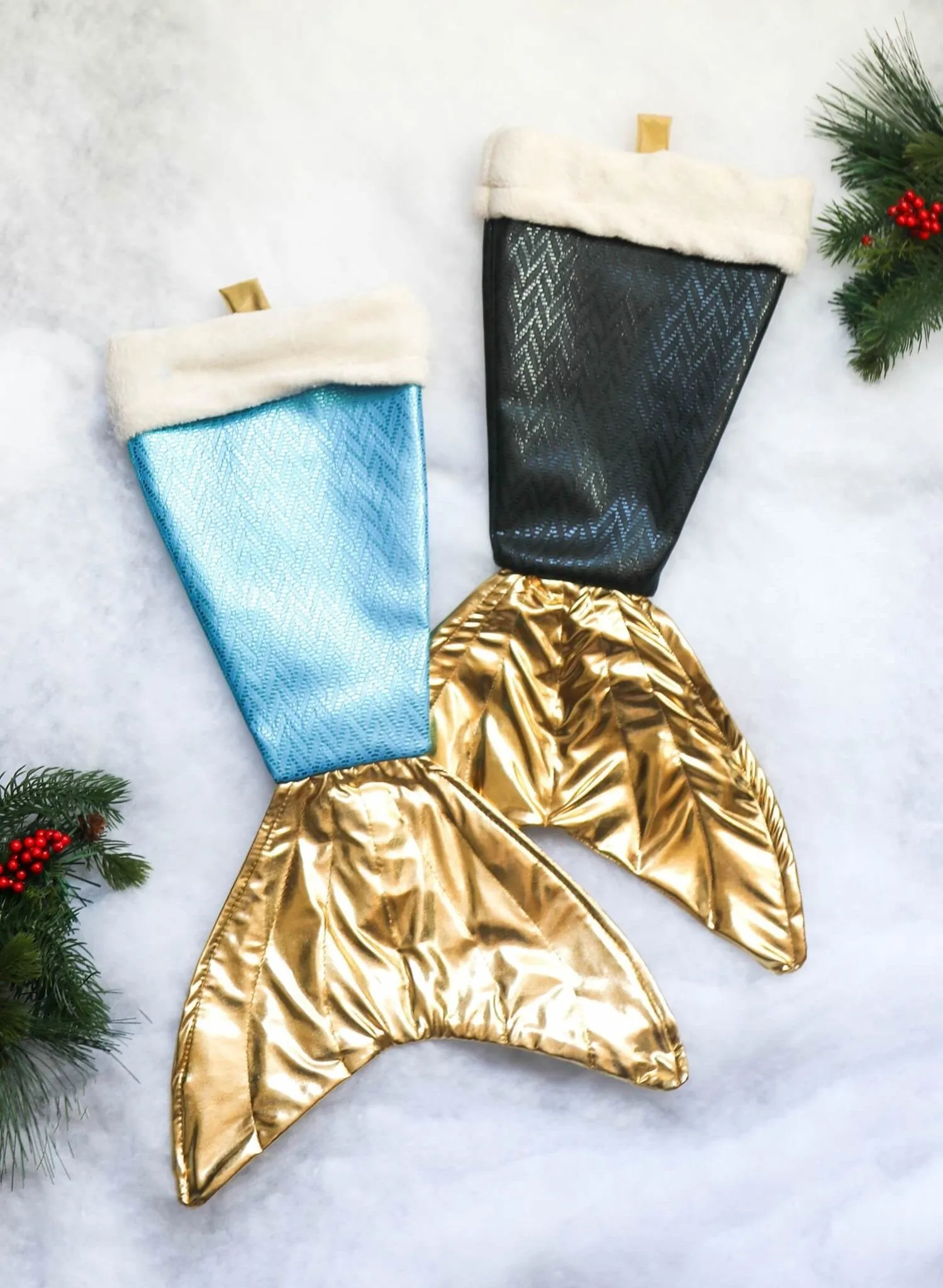 Holiday Stocking - Black Mermaid